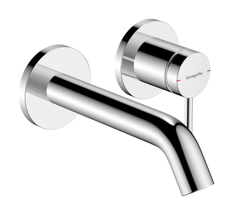 hansgrohe Tecturis S Einhebel-Waschtischmischer Unterputz für Wandmontage EcoSmart+ mit Auslauf 16,5 cm Chrom, 73350000