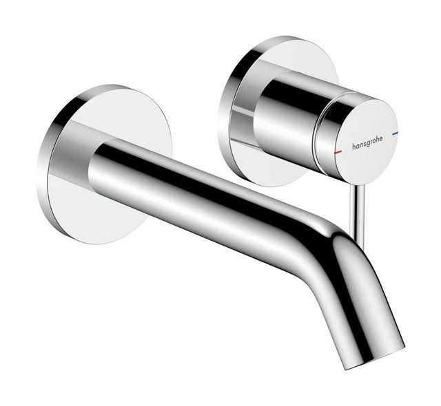 hansgrohe Tecturis S Einhebel-Waschtischmischer Unterputz für Wandmontage EcoSmart+ mit Auslauf 16,5 cm Chrom, 73350000