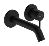 hansgrohe Tecturis S Einhebel-Waschtischmischer Unterputz für Wandmontage EcoSmart+ mit Auslauf 16,5 cm Mattschwarz, 73350670