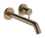 hansgrohe Tecturis S Einhebel-Waschtischmischer Unterputz für Wandmontage EcoSmart+ mit Auslauf 22,5 cm Brushed Bronze, 73351140