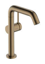 hansgrohe Tecturis S Einhebel-Waschtischmischer 210 Fine CoolStart EcoSmart+ mit Schwenkauslauf und Push-Open Ablaufgarnitur Brushed Bronze, 73360140