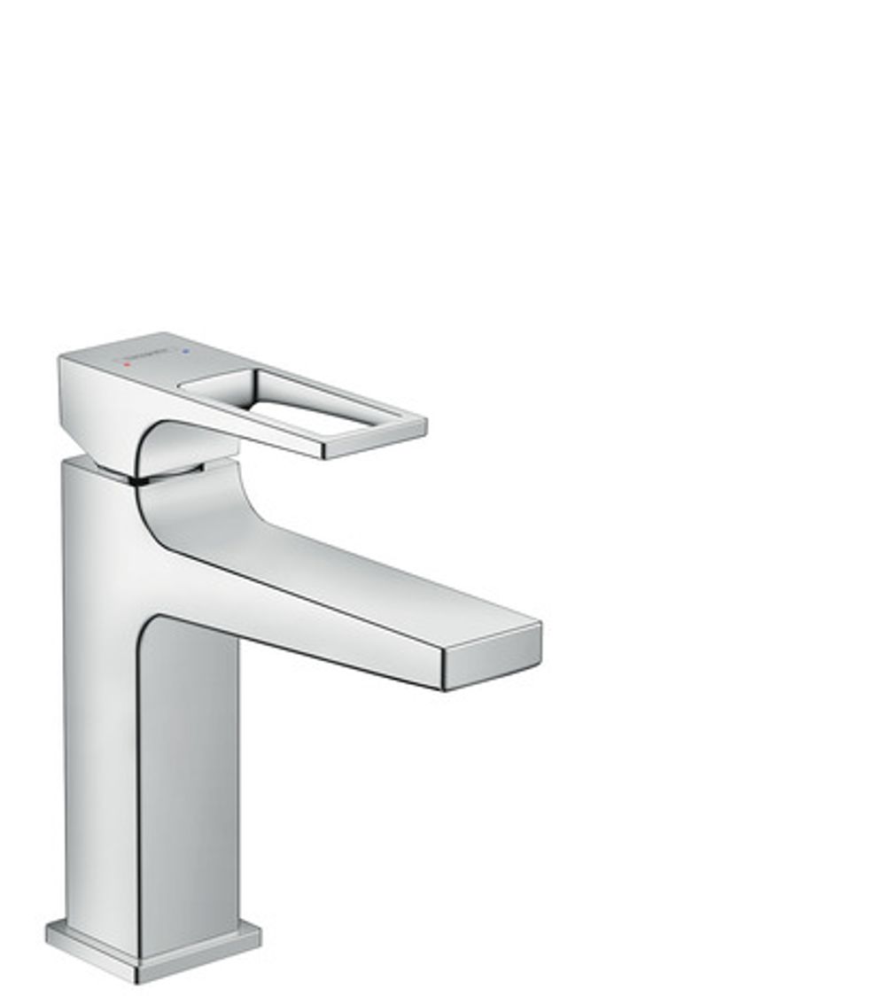 hansgrohe Metropol Einhebel-Waschtischmischer 110 mit Bügelgriff und Zugstangen-Ablaufgarnitur Chrom, 74506000