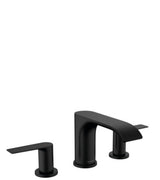 hansgrohe Vivenis 3-Loch Waschtischarmatur 90 mit Zugstangen-Ablaufgarnitur Mattschwarz, 75033670