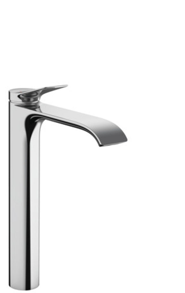 hansgrohe Vivenis Einhebel-Waschtischmischer 250 für Aufsatzwaschtische mit Zugstangen-Ablaufgarnitur Chrom, 75040000