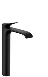 hansgrohe Vivenis Einhebel-Waschtischmischer 250 für Aufsatzwaschtische ohne Ablaufgarnitur Mattschwarz, 75042670