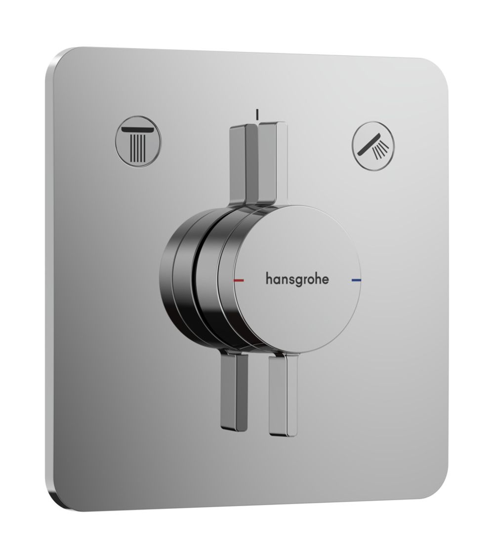 Hansgrohe HG DuoTurn Q Mischer Unterputz für 2 Verbraucher Chrom, 75414000