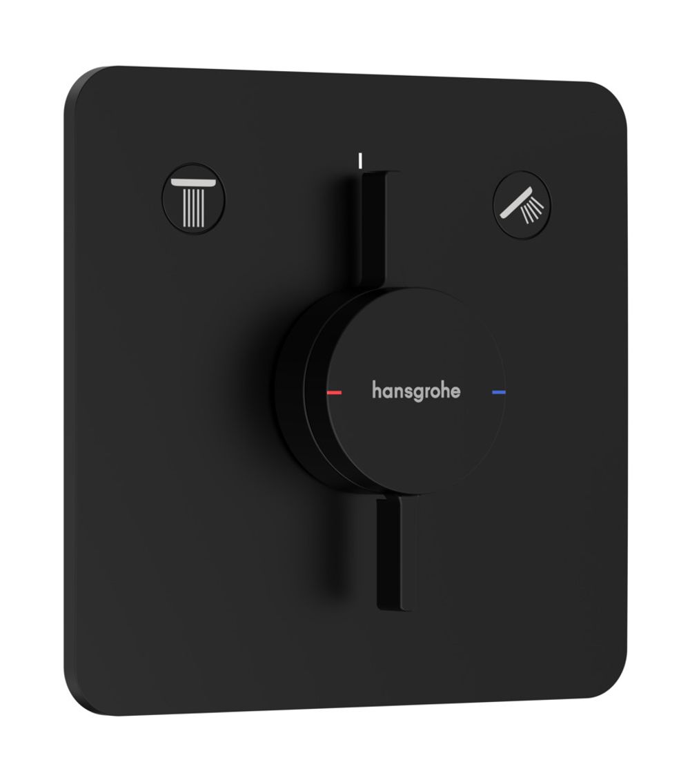Hansgrohe HG DuoTurn Q Mischer Unterputz für 2 Verbraucher Mattschwarz, 75414670