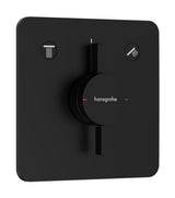 Hansgrohe HG DuoTurn Q Mischer Unterputz für 2 Verbraucher Mattschwarz, 75414670