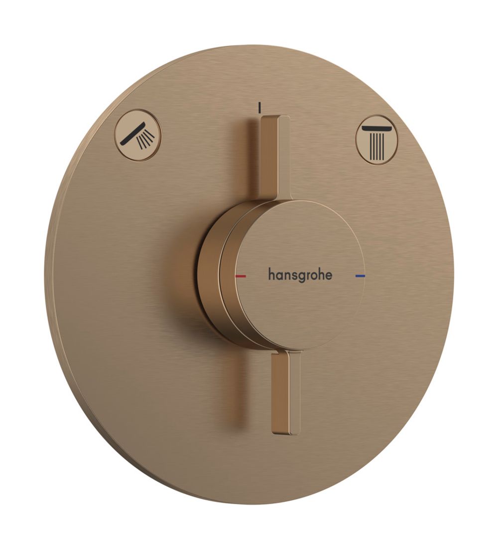 Hansgrohe HG DuoTurn S Mischer Unterputz für 2 Verbraucher Brushed Bronze, 75418140