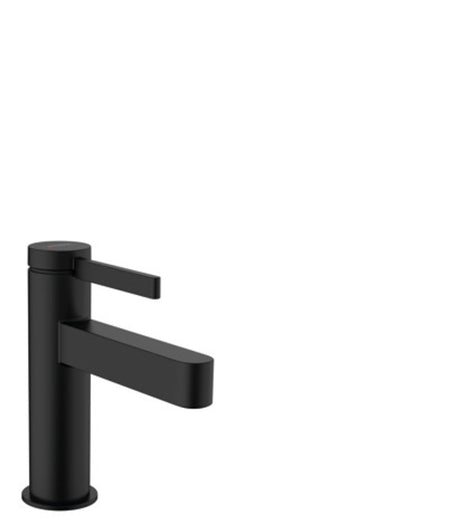 hansgrohe Finoris Einhebel-Waschtischmischer 100 mit Push-Open Ablaufgarnitur Mattschwarz, 76010670