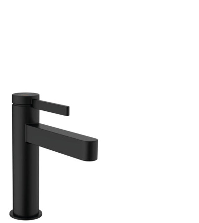 hansgrohe Finoris Einhebel-Waschtischmischer 110 CoolStart mit Push-Open Ablaufgarnitur Mattschwarz, 76024670