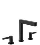 hansgrohe Finoris 3-Loch Waschtischarmatur 160 mit Push-Open Ablaufgarnitur Mattschwarz, 76034670