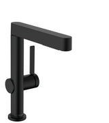 hansgrohe Finoris Einhebel-Waschtischmischer 230 mit Ausziehbrause, 2jet und Push-Open Ablaufgarnitur Mattschwarz, 76063670