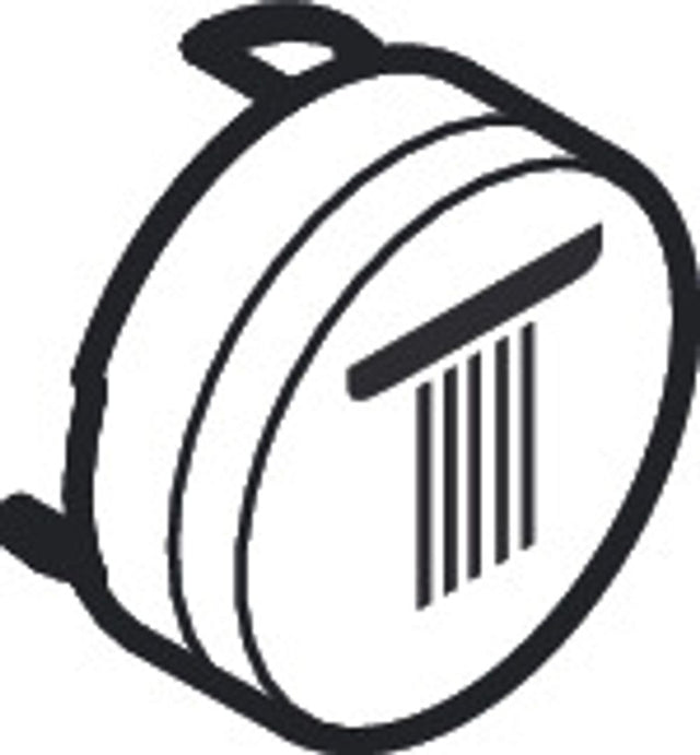Hansgrohe HG Druckknopf Symbol Kopfbrause Rain groß weiss, 92571450