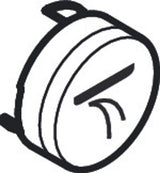 Hansgrohe HG Druckknopf Symbol Schwallbrause weiss, 92574450