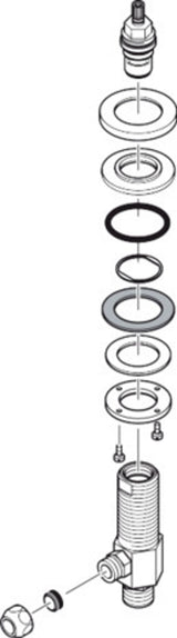 Hansgrohe HG Absperrventil 3-L.Waschtischarmatur chrom, 92933000