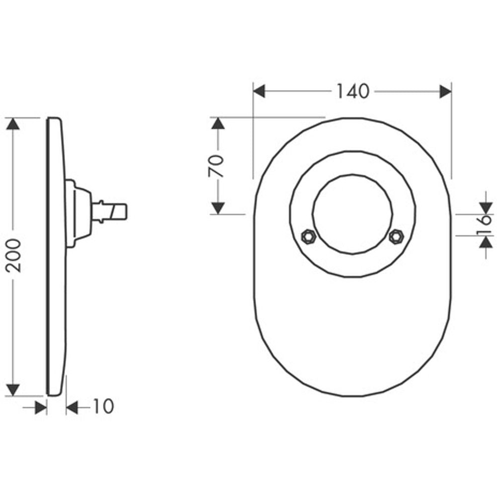 Hansgrohe HG Umrüstset Kugel auf M3 Brausenmischer Unterputz chrom, 96384000