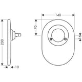 Hansgrohe HG Umrüstset Kugel auf M3 Brausenmischer Unterputz chrom, 96384000