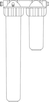 PNEUMATEX Armatur Refill Demin 4000 mit Filter, Eingang G3/4, Ausgang G1/2, 8133016