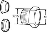 TA Kombi-Kupplung, 16 mm, Rp 1/2 IG für CU- oder Präzisionsstahlrohr, 53235114