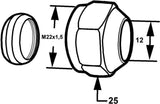 TA Anschlußkupplung,12 x 1, M22 x 1,5 AG für CU- oder Präzisionsstahlrohr, 53372412