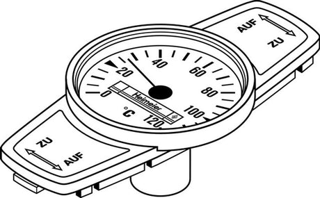 HEIMEIER Thermometer für Globo H, P, P-S zum Nachrüsten bei DN 10 bis DN 32, blau, 0600-01.380