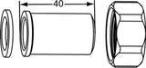 HEIMEIER Verschraubung m.Anschweißnippel 26,8 mm, für DN 20, flachdichtend, 0601-03.353