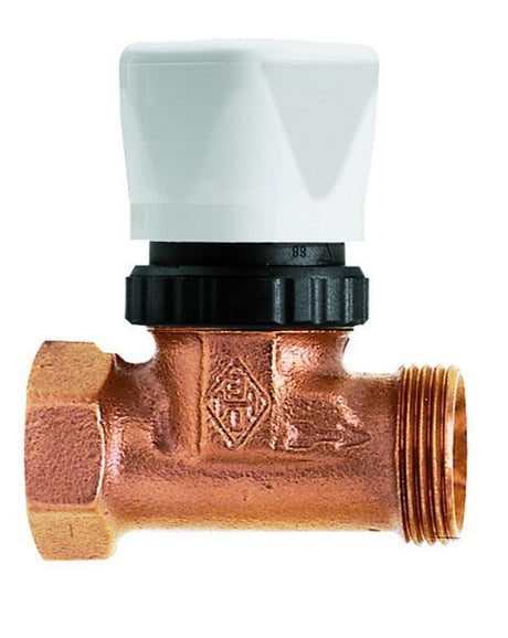 HEIMEIER Vorlauf-Regulierventil Rp 1/2 IG x G 3/4 AG, mit Bauschutzkappe, 1322-02.000