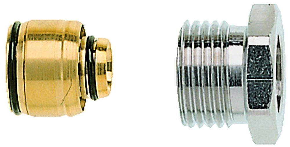 HEIMEIER Klemmverschraubung vernickelt für Verbundrohr 16x2 mm und Rp 1/2 IG, 1335-16.351