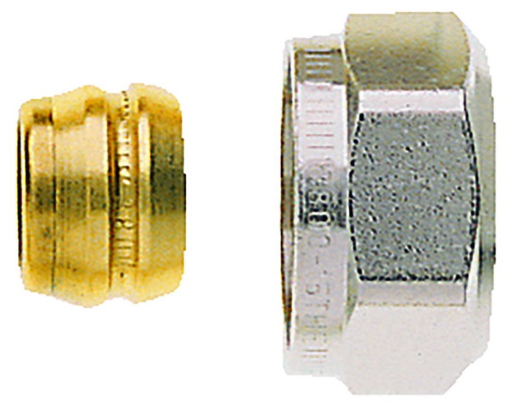 HEIMEIER Klemmverschraubung vernickelt für Cu- u. Stahlrohr 15 mm und G 3/4 AG, 3831-15.351
