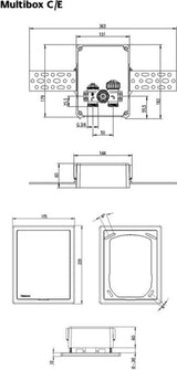 HEIMEIER UP-Kasten Multibox C/E mit Thermostat-Oberteil, weiß RAL 9016, 9308-00.800