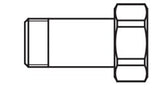 Danfoss Langer Gewindenippel DN15 Länge 95 mm, R 1/2'' - ÜWM G 3/4'', 003Z3161