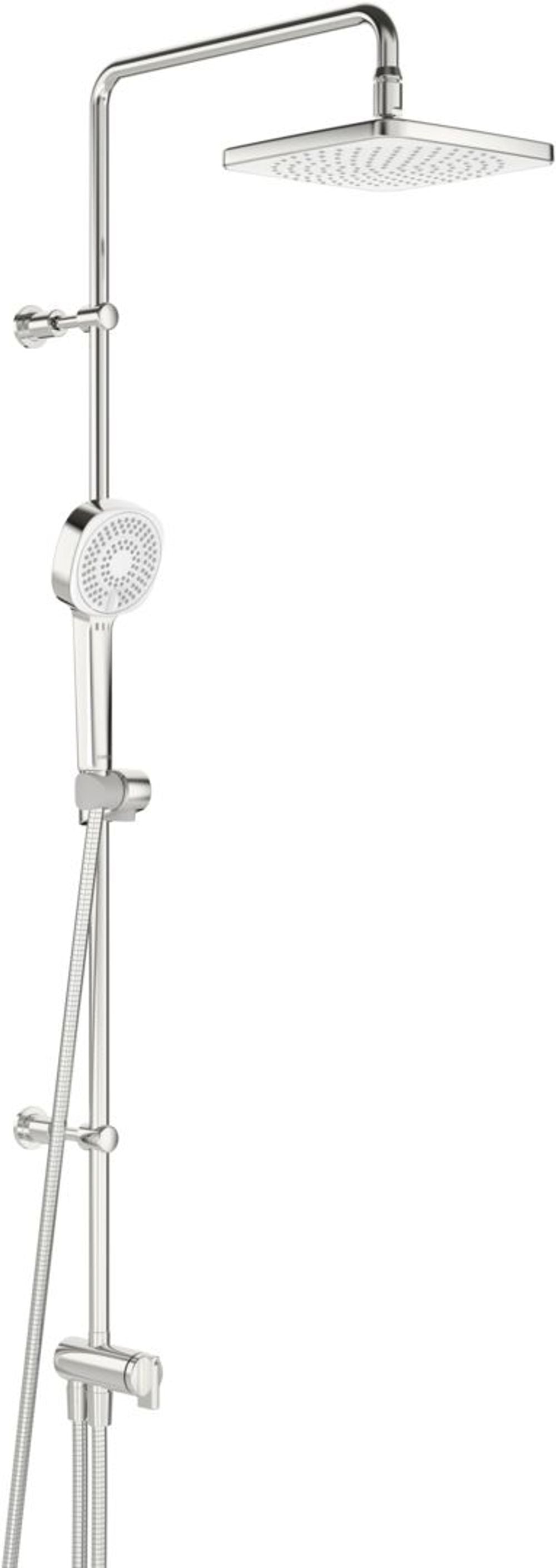 HANSA Kopfbrause-Set HANSABASICJET Style 4438 3-strahlig Ausladung 407 mm Chrom, 44380300