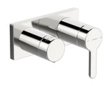 HANSA Einhebelmischer Fertigmontageset für Wanne/Brause HANSADESIGNO Style 4451 Rosette eckig Chrom, 44519583