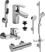 HANSA Badezimmer Armaturen Paket HANSAPINTO 4553 DN15 Chrom, 45530080