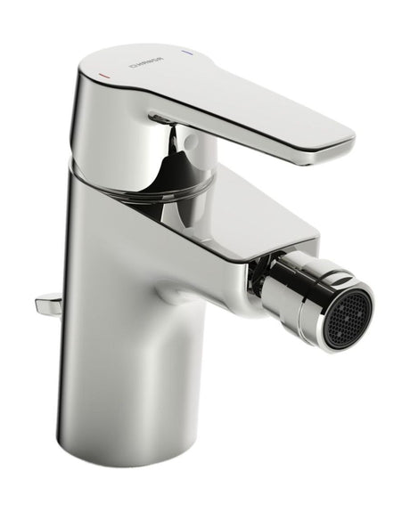 HANSA Einhebelmischer Bidetbatterie HANSAPOLO 5143 Zugstangenablaufgarnitur Ausladung 106 mm DN15 Chrom, 51433293