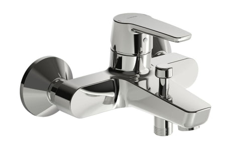 HANSA Einhebelmischer Wafü und Brausebatterie HANSAPOLO 5144 Ausladung 157 mm DN15 Chrom, 51442193