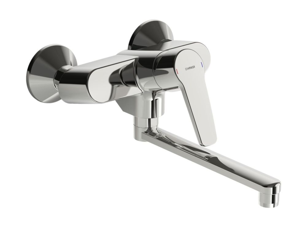 HANSA Einhebelmischer Waschtisch- und Küchenarmatur HANSAPOLO 5162 Ausladung 200 mm DN15 Chrom, 51622193