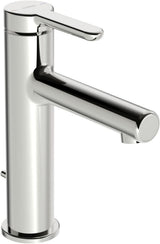 HANSA Einhebelmischer Waschtischbatterie HANSADESIGNO Style 5183 Zugstangenablaufgarnitur Ausladung 125 mm DN15 Chrom, 51832293