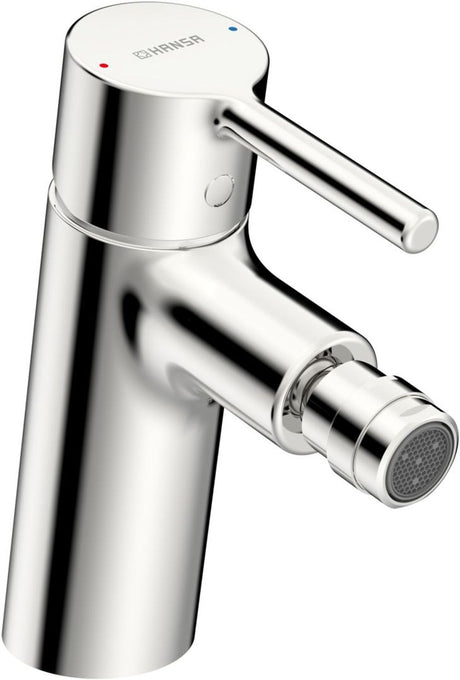 HANSA EHM Bidetbatterie HANSAVANTIS 5243 Ablaufgarnitur mit Zugstange Ausladung 113 mm Chrom, 52432267