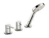 HANSA Einhebelmischer Fertigmontageset für Wanne/Brause HANSADESIGNO Style 5325 Rosette rund 3-strahlig Chrom, 53259063