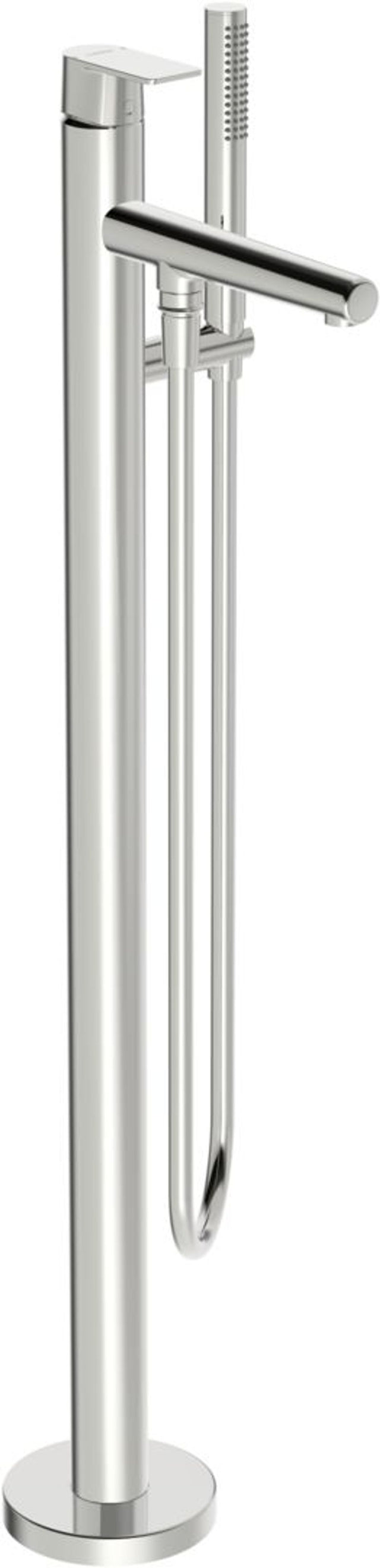 HANSA Einhebelmischer Badebatterie mit Standrohr HANSASTELA 5725 Ausladung 210mm Chrom, 57252073