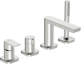 HANSA Einhebelmischer Fertigmontageset für Wanne/Brause HANSASTELA 5730 Rosette soft edge Chrom, 57302173