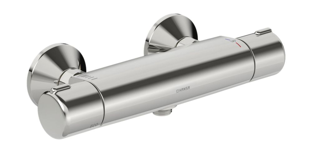 HANSA Brausebatterie HANSAMICRA 5815 DN15 Chrom vertauschte Kalt-/Warmwasser-Anschlüsse, 58152171