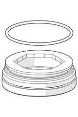 HANSA Montagering für Luftsprudler HANSA M24x1, SW17, (2019-), 59914744