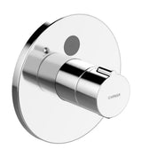 HANSA Fertigmontageset für Brausebatterie HANSAELECTRA 8090 Rosette rund 12 V Chrom, 80909001