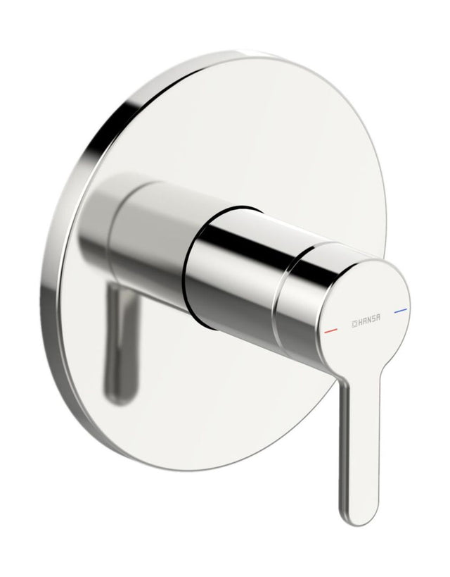HANSA Einhebelmischer Fertigmontageset für Brausebatterie HANSADESIGNO Style 8110 Rosette rund Chrom, 81109563