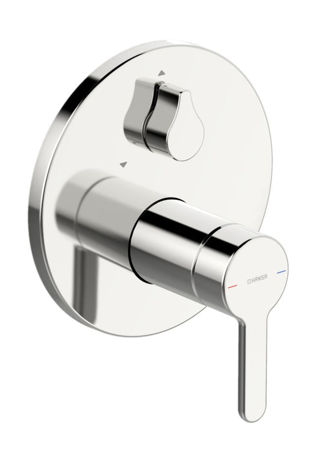 HANSA Einhebelmischer Fertigmontageset für Wanne/Brause HANSADESIGNO Style 8111 Rosette rund mit Sicherungseinrichtung, 81113563