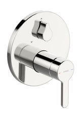 HANSA Einhebelmischer Fertigmontageset für Wanne/Brause HANSADESIGNO Style 8111 Rosette rund Chrom, 81119563