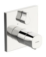 HANSA Fertigmontageset für Wanne/Brause HANSALIVING 8114 Rosette eckig mit Sicherungseinrichtung Chrom, 81143562